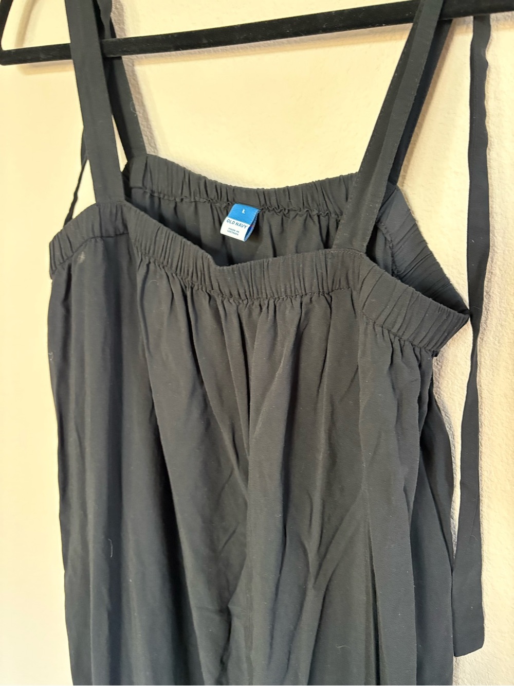 Old Navy Black Midi Sundress with Adjustable Straps